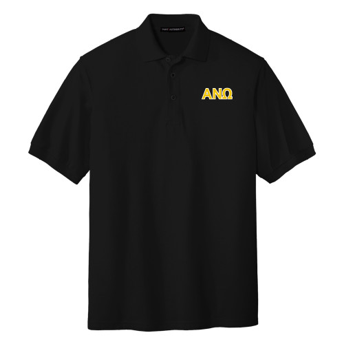 Black Silk Touch Polo-Greek Letters