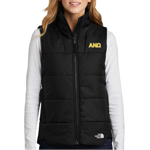 The North Face Womens Black Everyday Insulated Vest-Greek Letters