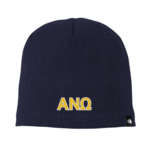 The North Face Navy Mountain Beanie-Greek Letters