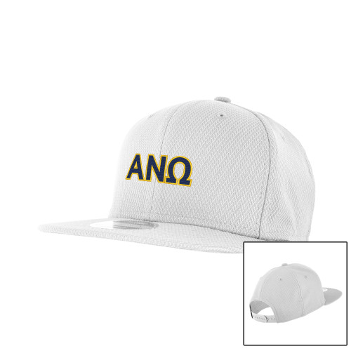 New Era White Diamond Era 9Fifty Snapback Hat-Greek Letters