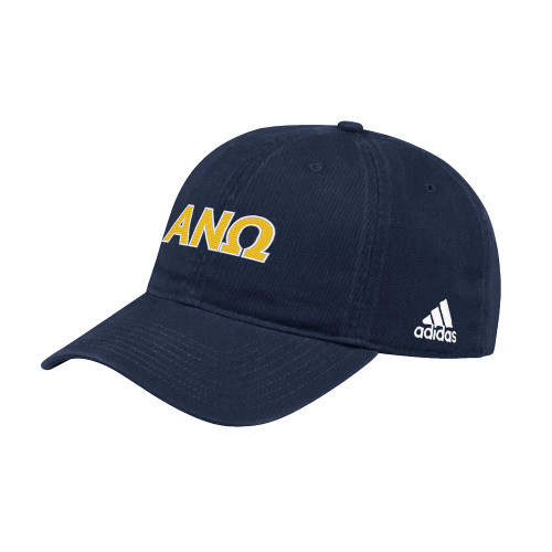 Adidas Navy Adjustable Washed Slouch-Greek Letters