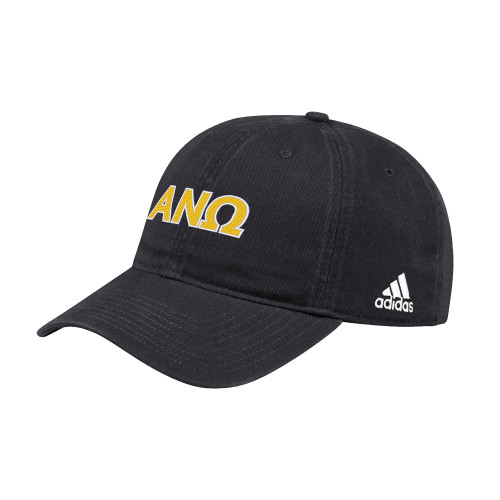 Adidas Black Adjustable Washed Slouch-Greek Letters