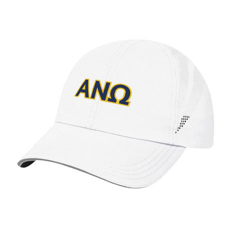 Womens White Performance Cap-Greek Letters