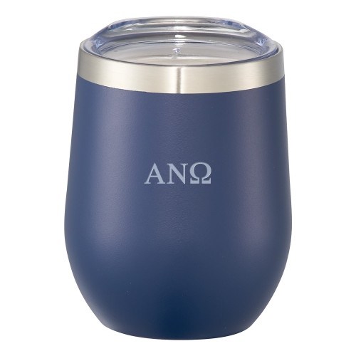Corzo Vacuum Insulated Navy Cup 12oz-Greek Letters Engraved