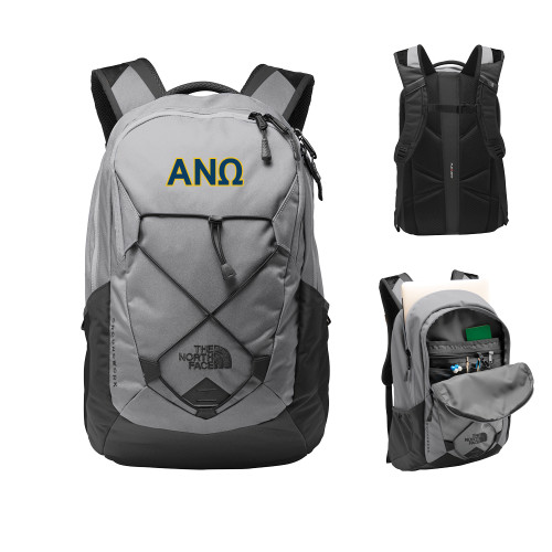 The North Face Mid Grey/Asphalt Grey Groundwork Backpack-Greek Letters