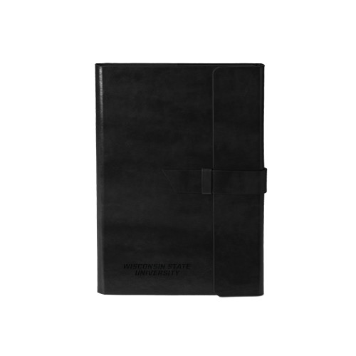 Fabrizio Junior Black Portfolio w/Loop Closure-Athletic Wordmark Engraved