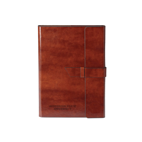 Fabrizio Junior Brown Portfolio w/Loop Closure-Athletic Wordmark Engraved