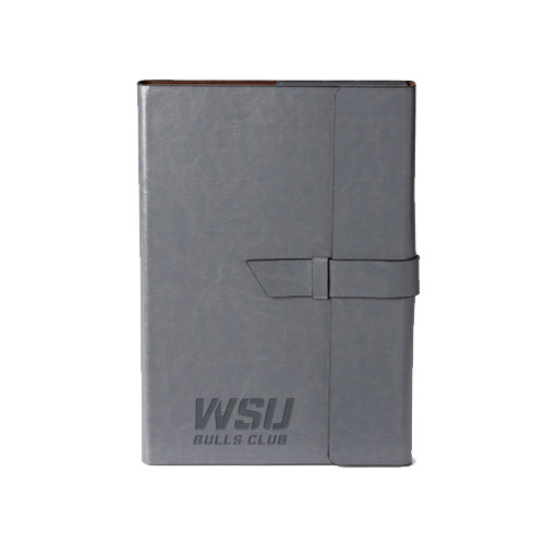 Fabrizio Junior Grey Portfolio w/Loop Closure-Bulls Club Engraved