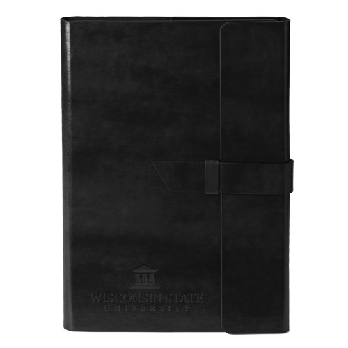 Fabrizio Black Portfolio w/Loop Closure-University Mark Engraved