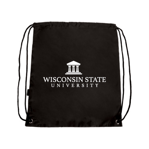 Black Drawstring Backpack-University Mark