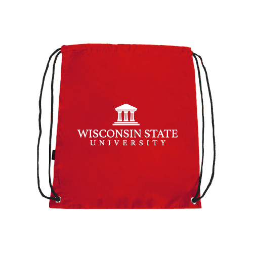 Red Drawstring Backpack-University Mark
