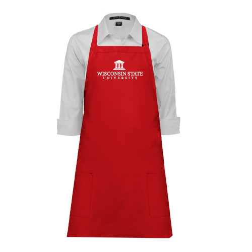 Full Length Red Apron-University Mark