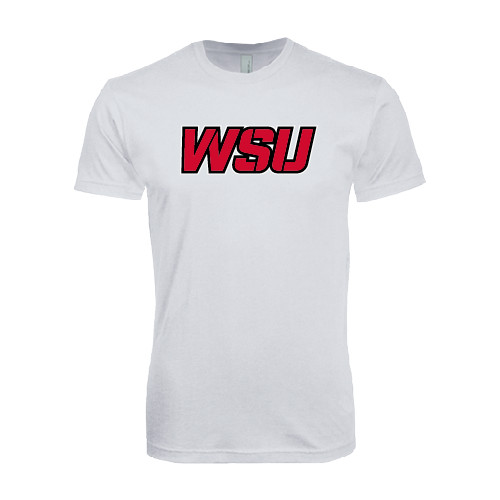 Next Level White SoftStyle T Shirt-WSU
