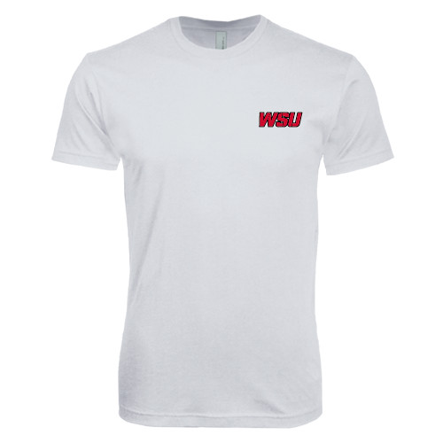Next Level White SoftStyle T Shirt-WSU