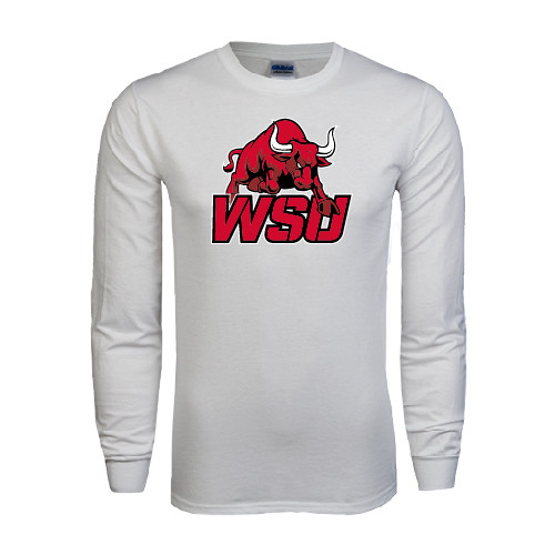 White Long Sleeve T Shirt-Official Logo