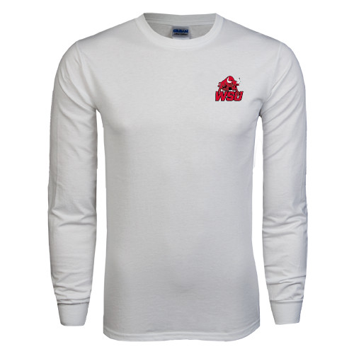 White Long Sleeve T Shirt-Official Logo