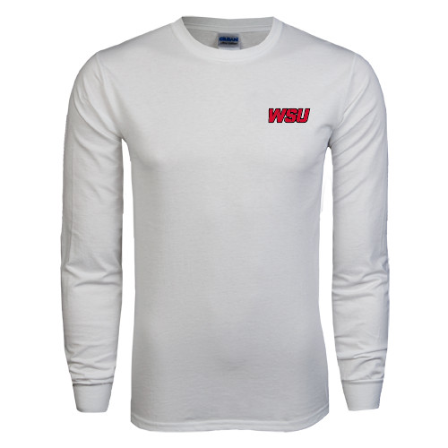 White Long Sleeve T Shirt-WSU