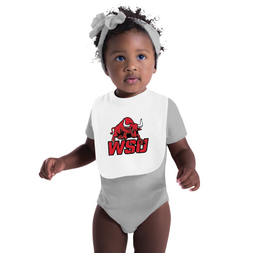 White Baby Bib-Official Logo