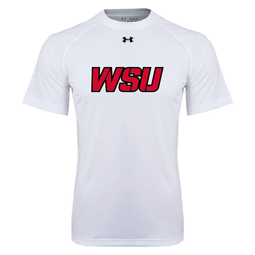 Under Armour White Tech Tee-WSU