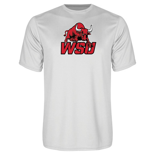 White Performance Tee-Official Logo