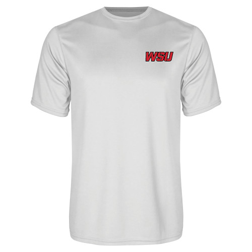 White Performance Tee-WSU