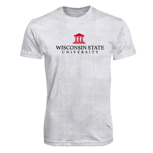 Next Level Heather White Triblend Tee-University Mark