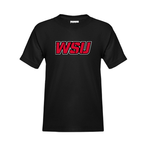 Youth Black T Shirt-WSU