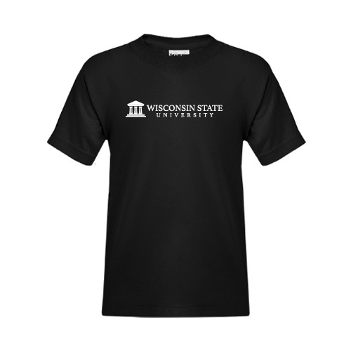 Youth Black T Shirt-University Wordmark