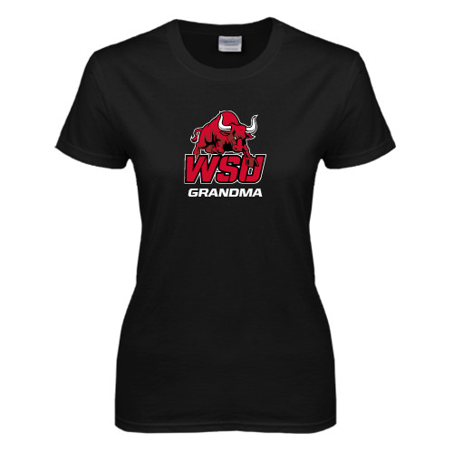 Womens Black Short Sleeve Tee-Grandma