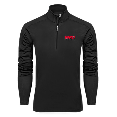 Syntrel Black Interlock 1/4 Zip-WSU