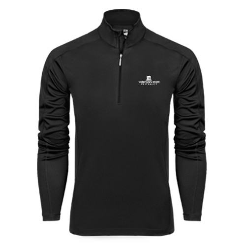 Syntrel Black Interlock 1/4 Zip-University Mark