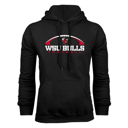 Black Fleece Hoodie-Arched Football Design