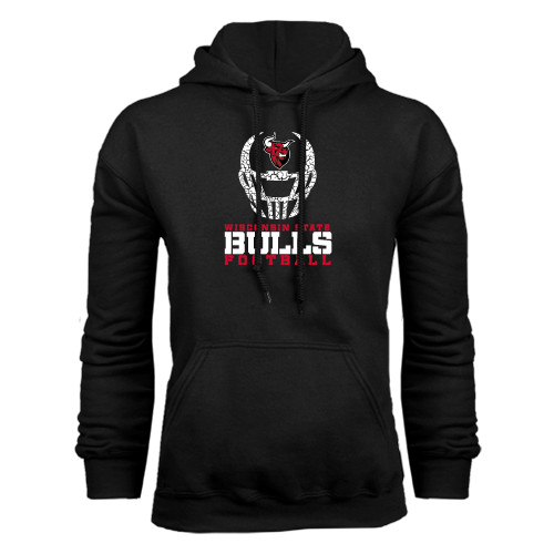 Black Fleece Hoodie-Football Helmet Design
