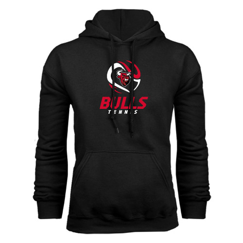 Black Fleece Hoodie-Tennis Ball Design