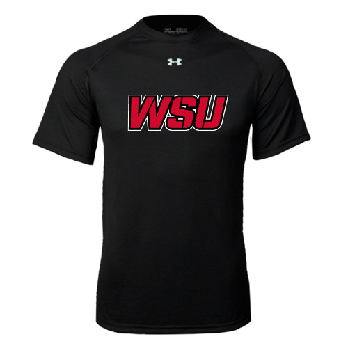 Under Armour Black Tech Tee-WSU