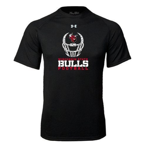 Under Armour Black Tech Tee-Football Helmet Design