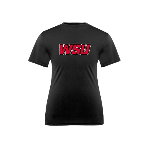Youth Performance Black Tee-WSU