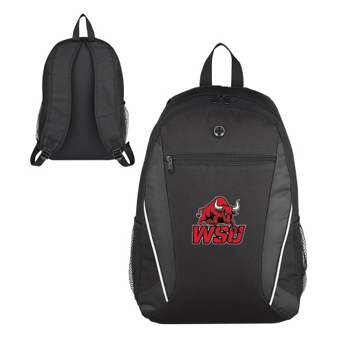 Homerun Black Computer Backpack-Official Logo