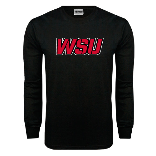 Black Long Sleeve T Shirt-WSU