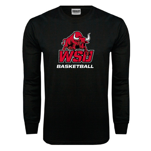 Black Long Sleeve T Shirt-Basketball