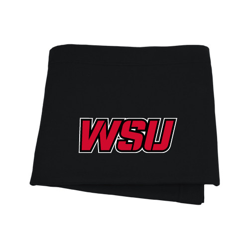 Black Sweatshirt Blanket-WSU