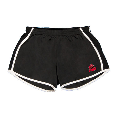 Womens Black/White Team Short-Official Logo