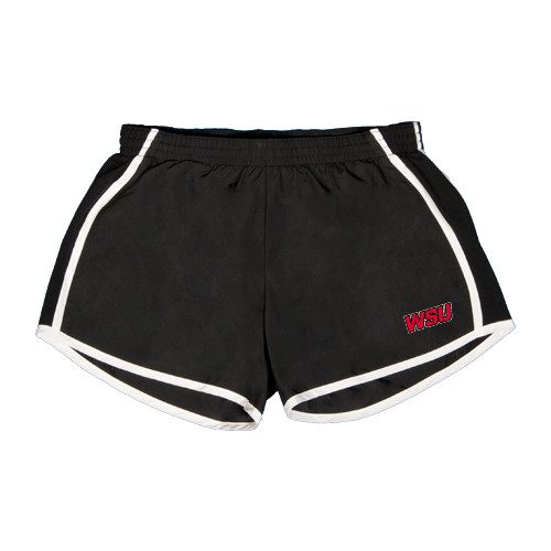 Womens Black/White Team Short-WSU