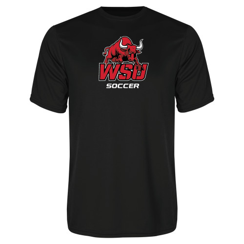 Black Performance Tee-Soccer