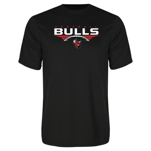 Black Performance Tee-Football Design