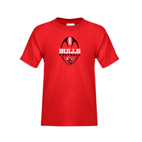 Youth Red T Shirt-Tall Football Design