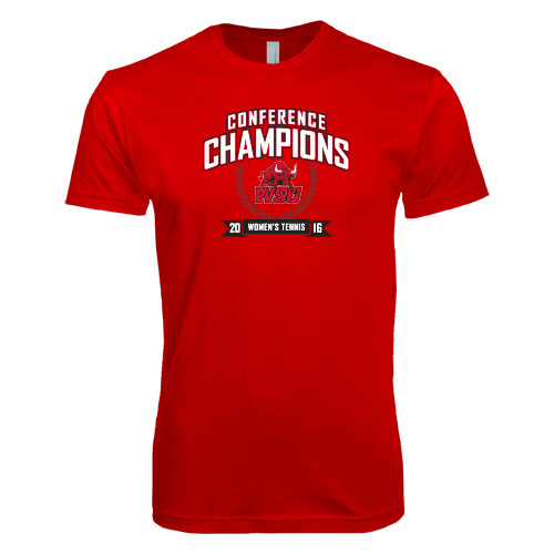 Next Level Red Softstyle T Shirt-Tennis Conference Champions