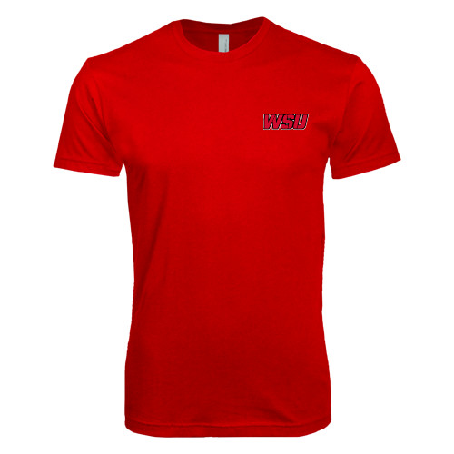 Next Level Red Softstyle T Shirt-WSU