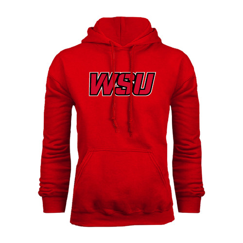 Red Fleece Hoodie-WSU