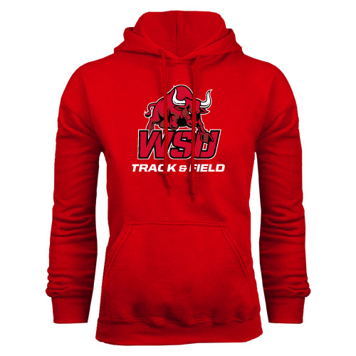 Red Fleece Hoodie-Track and Field